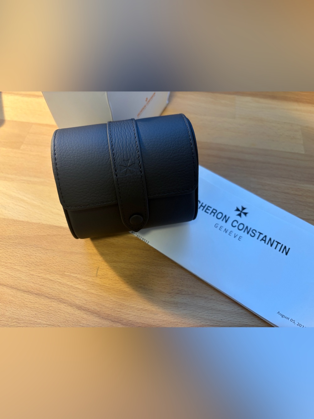 Vacheron Constantin Black Leather Watch Roll Case ( Case Only)